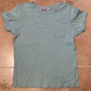 JUICY COUTURE Vintage Girls XL light Turquoise Green t shirt With pocket